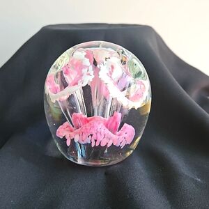 Gentile Glass, Star City, WV, Art Glass Flower Paperweight